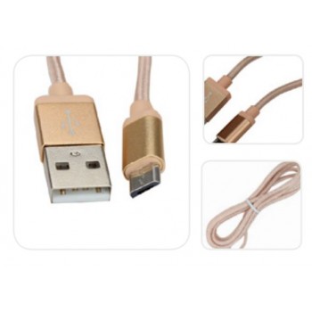 Cabo Micro USB Dourado Para Smartphones